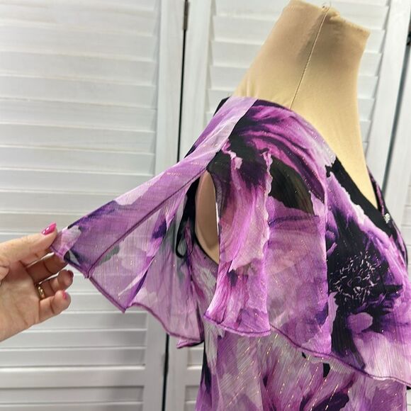 SLNY Dress Size 8 Cocktail Floral Sleeveless NWT - Picture 5 of 14